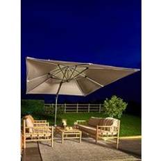 Pacific Lifestyle Glow Challenger T2 3M Square Champagne Free Arm Parasol - One Colour