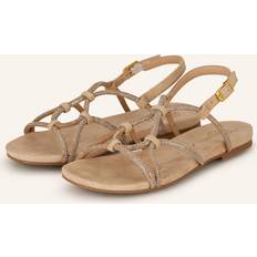 Cooper Sandal I Beige Ruskind Med Glitter