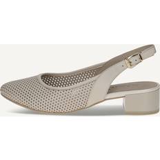 Syntetisk læder Lave sko Caprice Damen Businessschuhe - Beige