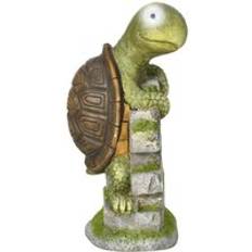 Vivid Tortoise Art Sculpture with Solar LED Light