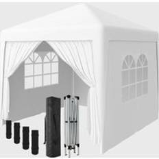 Aquariss 2.5 x 2.5m Garden Pop Up Gazebo Marquee Patio Canopy Wedding Party Tent - White
