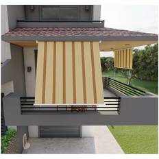 Tendalini a Vela Tenda Da Sole Per Balcone Con Bracci Impermeabile 200 cm Giallo Arancio