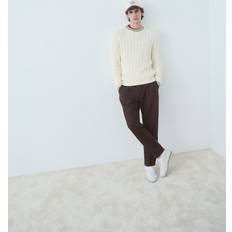 Tennis Jumpers Mango Cable-Knit Cotton Sweater - Off White