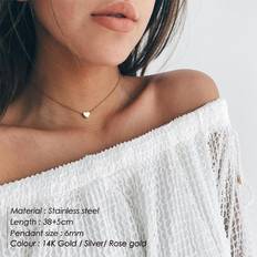 StainLess Steel Mental Heart-shaped Necklaces - Rose Gold