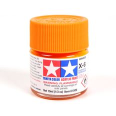 Arts & Crafts Tamiya X-6 Orange Mini Acrylic Paint 10ml