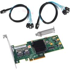 LSI 6Gbps 9240-8i FW P20 It Mode ZFS Freenas Unraid + 2SFF-8087 SATA Cable