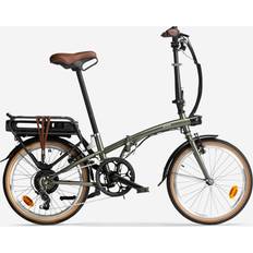 Green E-City Bikes Btwin E-fold 500 Bronze Khaki Green Bike