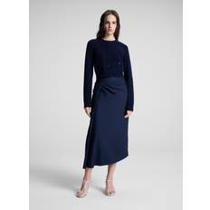 A.L.C. Tessa Ruched Midi Skirt - Deep Navy