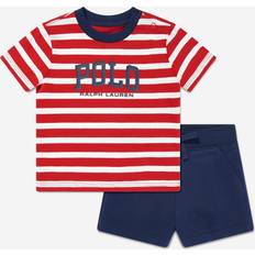 Jumpsuits Polo Ralph Lauren Baby Boys Stripe T-Shirt And Short Set - Navy