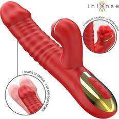 Intense Thalia Thrusting Tapping Dual Vibrator Red