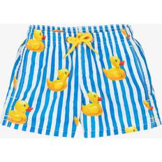 Stripes Swim Shorts MC2 Saint Barth Ducky Striped Swim Shorts - Blue