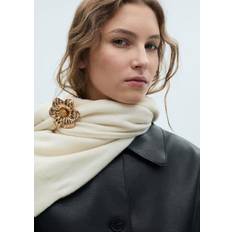 Mango Metallic Flower Brooch - Gold