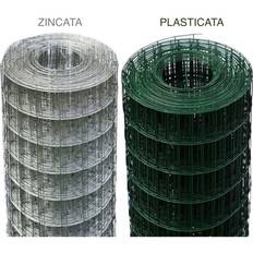 Recinzioni in Rete Saldata Rete Recinzione Elettrosaldata Metallica Plasticata Verde 50 x 75 mm H:150 cm