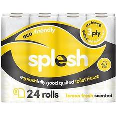 Cusheen Splesh Quilted Fresh Lemon Fragrance 3 Ply Toilet Tissue Paper 24 Rolls