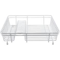 Dish Drainers Apollo Large White Coated Steel Stylish Compact Kitchen Storage Dish Drainer
