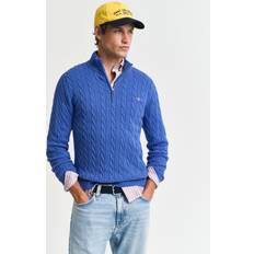 Gant Kabelstickad Tröja I Bomull Med Half-Zip