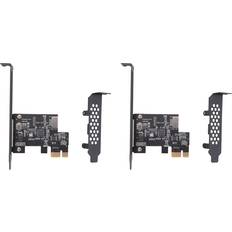Controller Cards Tauoh 2X PCI-E 1X Naar USB 3.2 Gen1 5Gbps Type-E A-Key Uitbreidingskaart