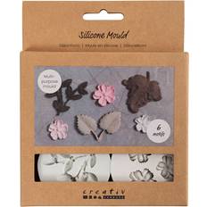 Creativ Company Silikonform Blommor Och Blad 6 Motiv 10-45 mm
