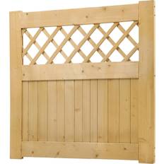 Rhombus Rustic Wooden Garden Gate 91 x 91 cm Brown