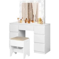 WOLTU Med LED-Belysning 110 x 140,5 x 39,5 cm Sminkbord