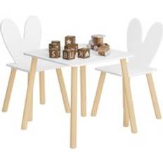 MDF Furniture Set WOLTU 3 Pcs Kids Table & Chairs Set