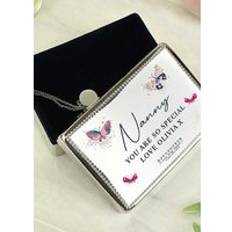 Black Jewellery Boxes Personalised Memento Company Personalised Butterfly Jewellery Box - Black