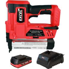 Brad nailer Excel 18V 2nd Fix Brad Nailer Stapler with 1 x 2.0Ah Battery and Charger