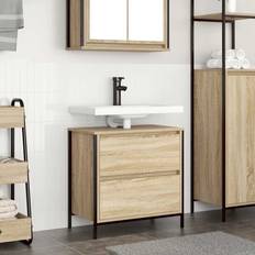 Bathroom Furniture vidaXL Bathroom Basin Cabinet with Drawers Sonoma Oak 60 x 34.5 x 60 cm