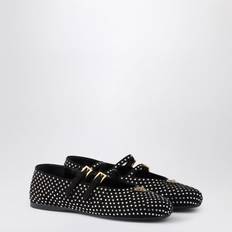 Prada Ballerinas Prada Ballet Flats With Crystals - Black