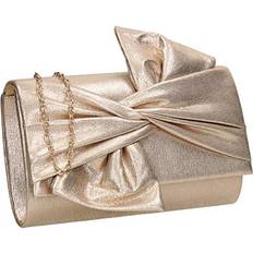 SwankySwans June Bow Clutch Bag - Gold
