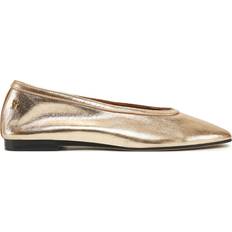 Tommy Hilfiger Ballerinasko Tommy Hilfiger Soft Metal Lthr Ballerina No Bow - Gold