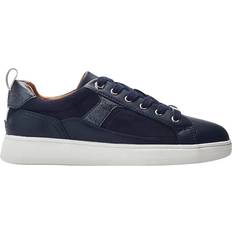 Moda In Pelle Almie Leather Lace Up Trainers - Navy