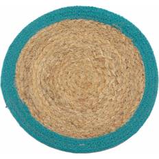 Jute Textiles Ancient Wisdom Natural 30cm Ivory Boarder Place Mat