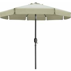 Trädgård & Utemiljö Marbueno 8-Spira Stålparasol 270 cm Beige Polyester