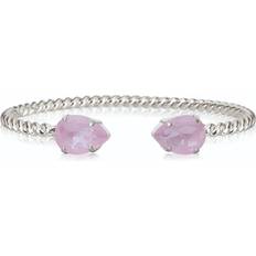 Swarovski-kristall Armband Caroline Svedbom Mini Drop Bracelet Rhodium Soft Pink