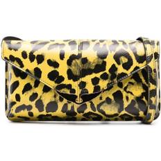 Zadig & Voltaire Clutches Zadig & Voltaire Borderline Leopard Print Leather Clutch Yellow