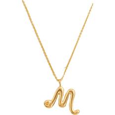 Missoma Curly Molten Initial Pendant Necklace - Gold