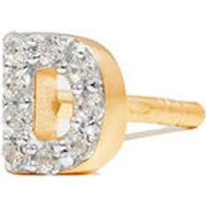 Missoma Jewellery Missoma Pave Initial Single Stud Earring - Gold Vermeil/Cubic Zirconia