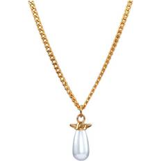 Maria Nilsdotter Halsband Maria Nilsdotter Pearl Tear Necklace Glaspärla - Guld