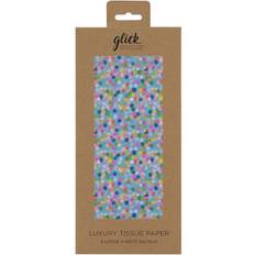 Blue Gift Wrapping Papers Glick Spotty Blue Glick 4 Sheets Tissue Wrapping Paper 50 x 75 cm