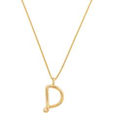 Missoma Curly Molten Initial Pendant Necklace - Gold