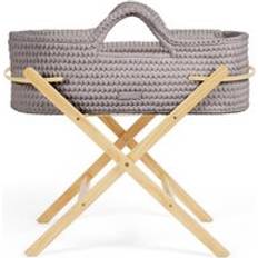 Bassinetts Ickle Bubba Nova Moses Basket & Pine Stand Grey