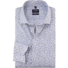 Olymp Luxor Shirt Flower - Blue