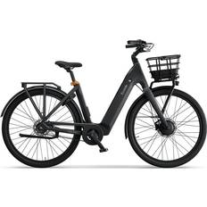 Ingen affjedring El-bycykler Ecoride 1Ambassador 4 Hubmotor Belt Disc Black Medium