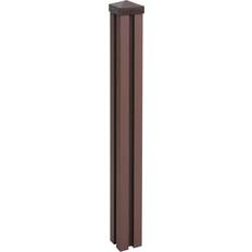 Poteaux de clôture Mendler Poteau Wpc Sarthe-Clôture 98cm Brun