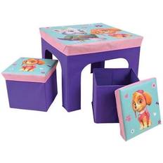 Fun House Pat' Patrouille Ragazza Tavolo Con 2 Sgabelli Pieghevole 52 x 52 x 15 cm