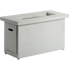 Beliani Garden Fire Pit Patio GRC Stainless Steel Burner Propane Gas Light Grey Ambrim