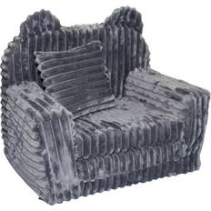 Canapés-lits Viking Choice Fauteuil Enfant Canapé Lit Velours Côtelé 51 x 40 x 41 cm Gris