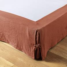 Bettüberzüge Box Spring Cover 90x190 cm Terracotta Cotton Gauze 90 x 190 cm Bettüberzug Orange