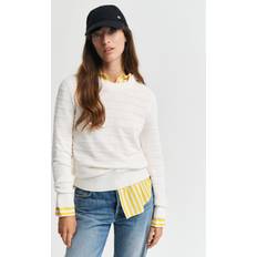 Gant Women Textured Cotton Crew Neck Sweater